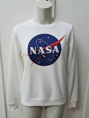 NASA Logo White Crewneck Sweater - Unisex
